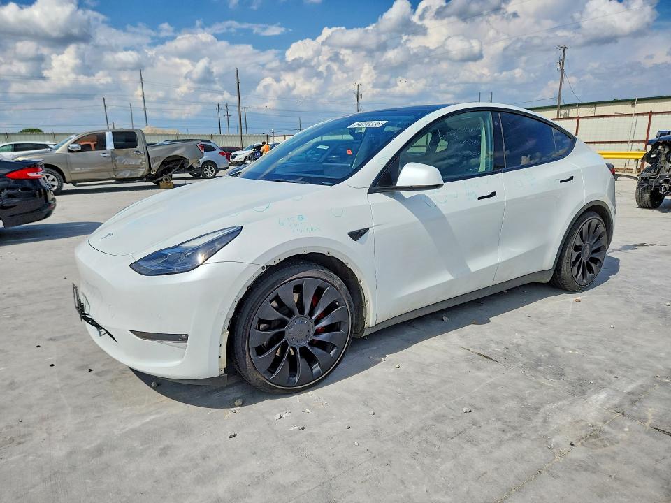 2022 Tesla Model y VIN 7SAYGDEF4NF534729 COPART salvage auction — HAIL, Tx - Certificate Of Title, sold $9,100 on 2026-08-28 (photo 1)