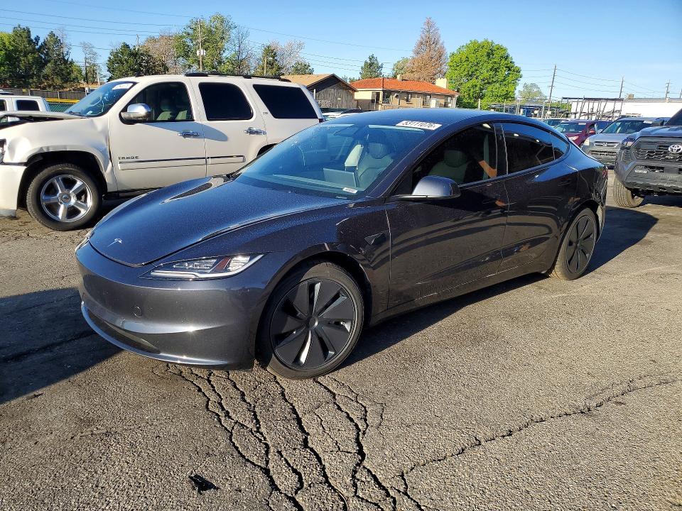 2024 Tesla Model 3 VIN 5YJ3E1EB5RF754461 COPART salvage auction — REAR END, Co - Public - Salvage Title, sold $15,700 on 2026-07-07 (photo 1)