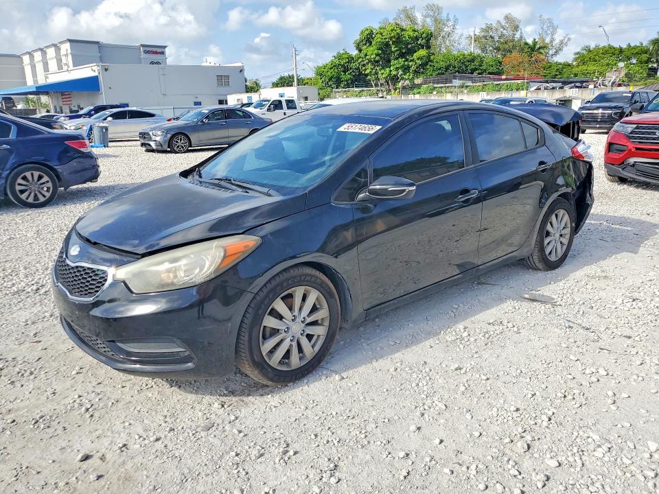 2014 Kia Forte VIN KNAFX4A69E5096671 COPART salvage auction — REAR END, Fl - Cert Of Title Slvg Rebuildable, sold $750 on 2026-07-07 (photo 1)