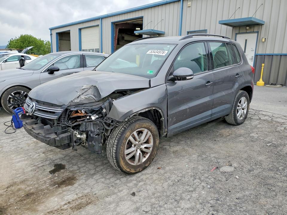 2016 Volkswagen Tiguan VIN WVGAV7AX2GW612956 COPART salvage auction — FRONT END, Pa - Certificate Of Salvage, sold $1,550 on 2026-07-10 (photo 1)