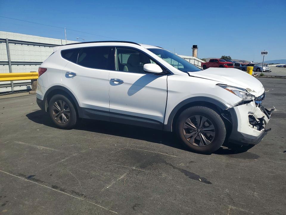 2014 Hyundai Santa fe VIN 5XYZU3LB5EG124664 COPART salvage auction — FRONT END, Ca - Salvage Certificate, sold $525 on 2026-07-08 (photo 4)