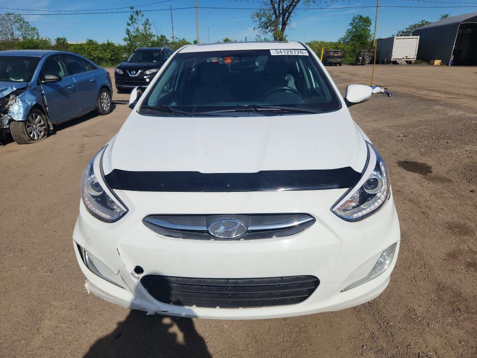2015 Hyundai Accent VIN KMHCU4AE2FU894731 COPART salvage auction — FRONT END, Qc - Gravement Accidente, sold $1,500 on 2026-07-14 (photo 5)