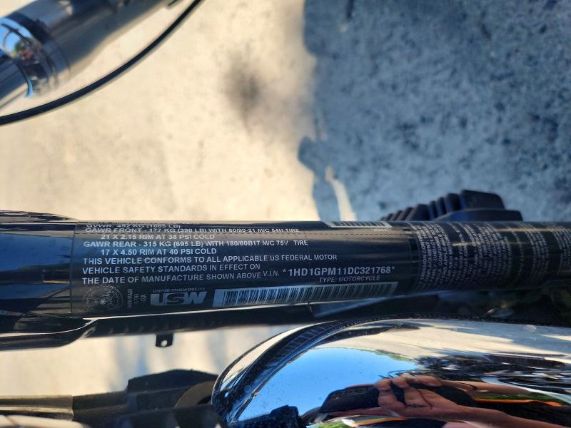 2013 Harley-davidson Fxdwg VIN 1HD1GPM11DC321768 COPART salvage auction — ALL OVER, Ar - Certificate Of Title, sold $3,150 on 2026-07-09 (photo 8)