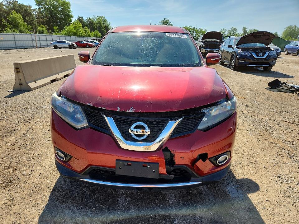 2015 Nissan Rogue VIN KNMAT2MT0FP518430 COPART salvage auction — FRONT END, Il - Salvage Certificate, sold $600 on 2026-07-21 (photo 5)