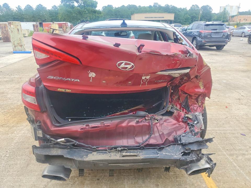 2015 Hyundai Sonata VIN 5NPE34AF0FH021949 COPART salvage auction — REAR END, Sc - Cert Of Title-Salvage, sold $750 on 2026-07-03 (photo 6)