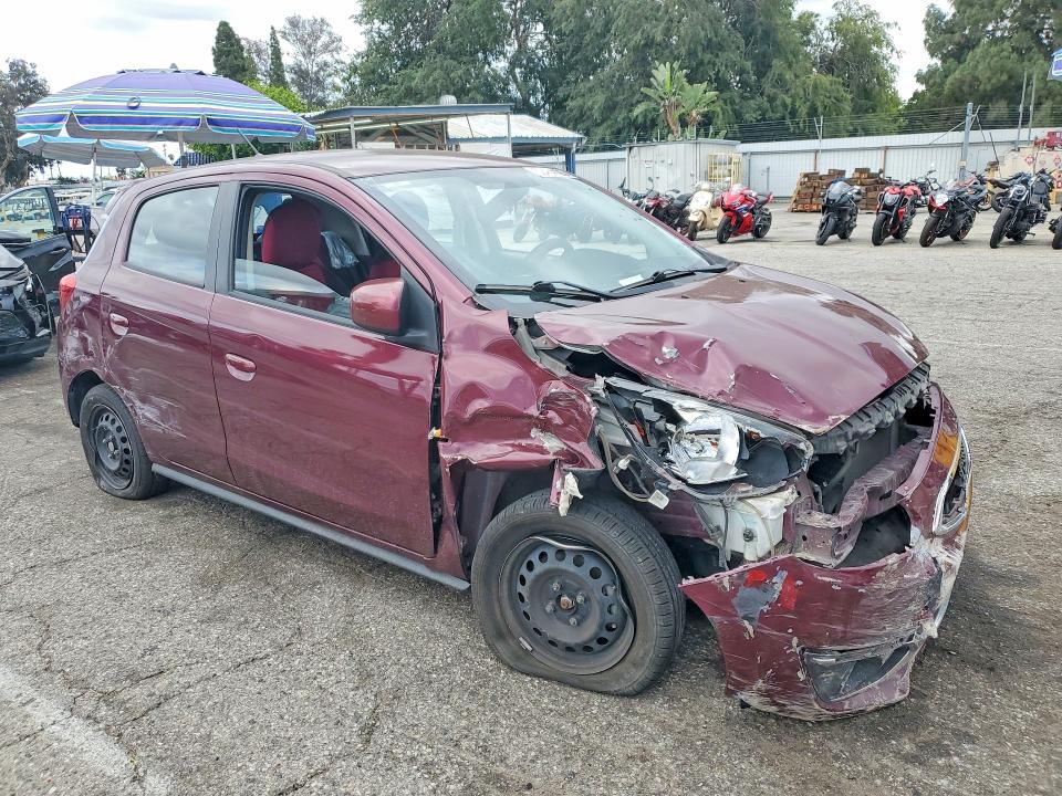 2019 Mitsubishi Mirage VIN ML32A3HJ4KH013717 COPART salvage auction — FRONT END, Ca - Salvage Certificate, sold $1,400 on 2026-07-02 (photo 4)