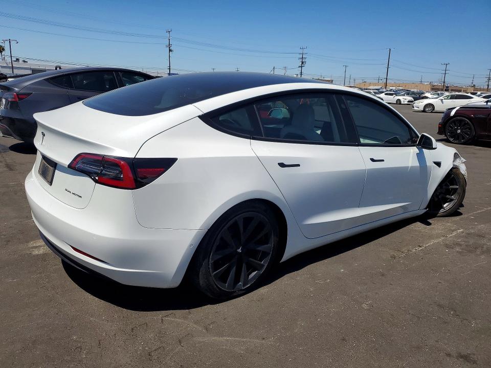 2022 Tesla Model 3 VIN 5YJ3E1EB3NF269245 COPART salvage auction — FRONT END, Ca - Salvage Certificate, sold $9,700 on 2026-07-15 (photo 3)