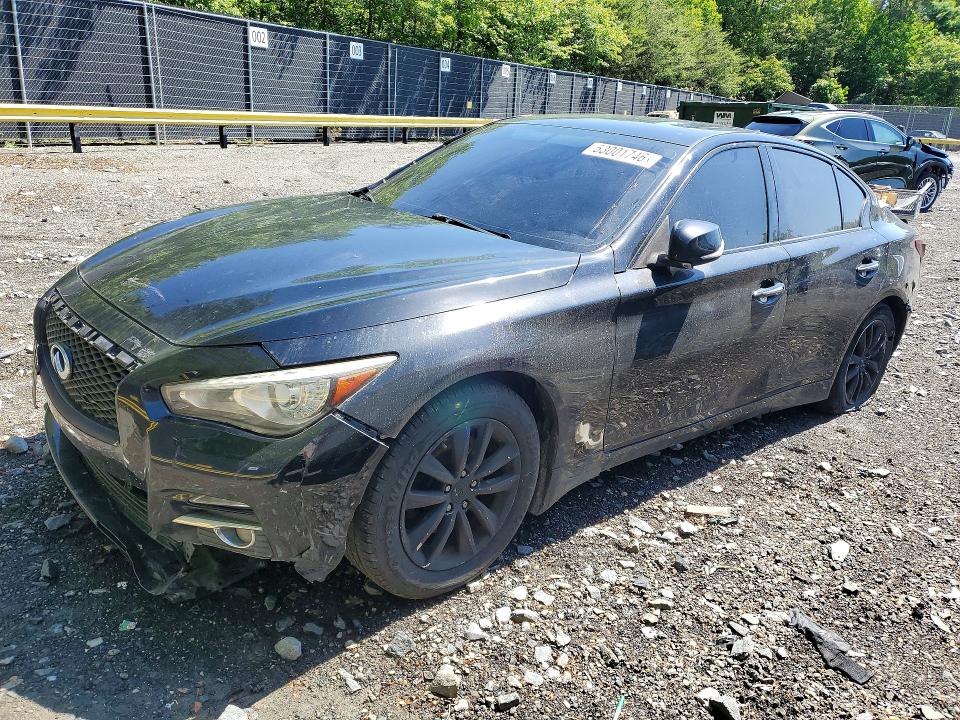 2015 Infiniti Q50 VIN JN1BV7AR2FM417124 COPART salvage auction — FRONT END, Id - Salvage Certificate Of Title, sold $550 on 2026-07-14 (photo 1)