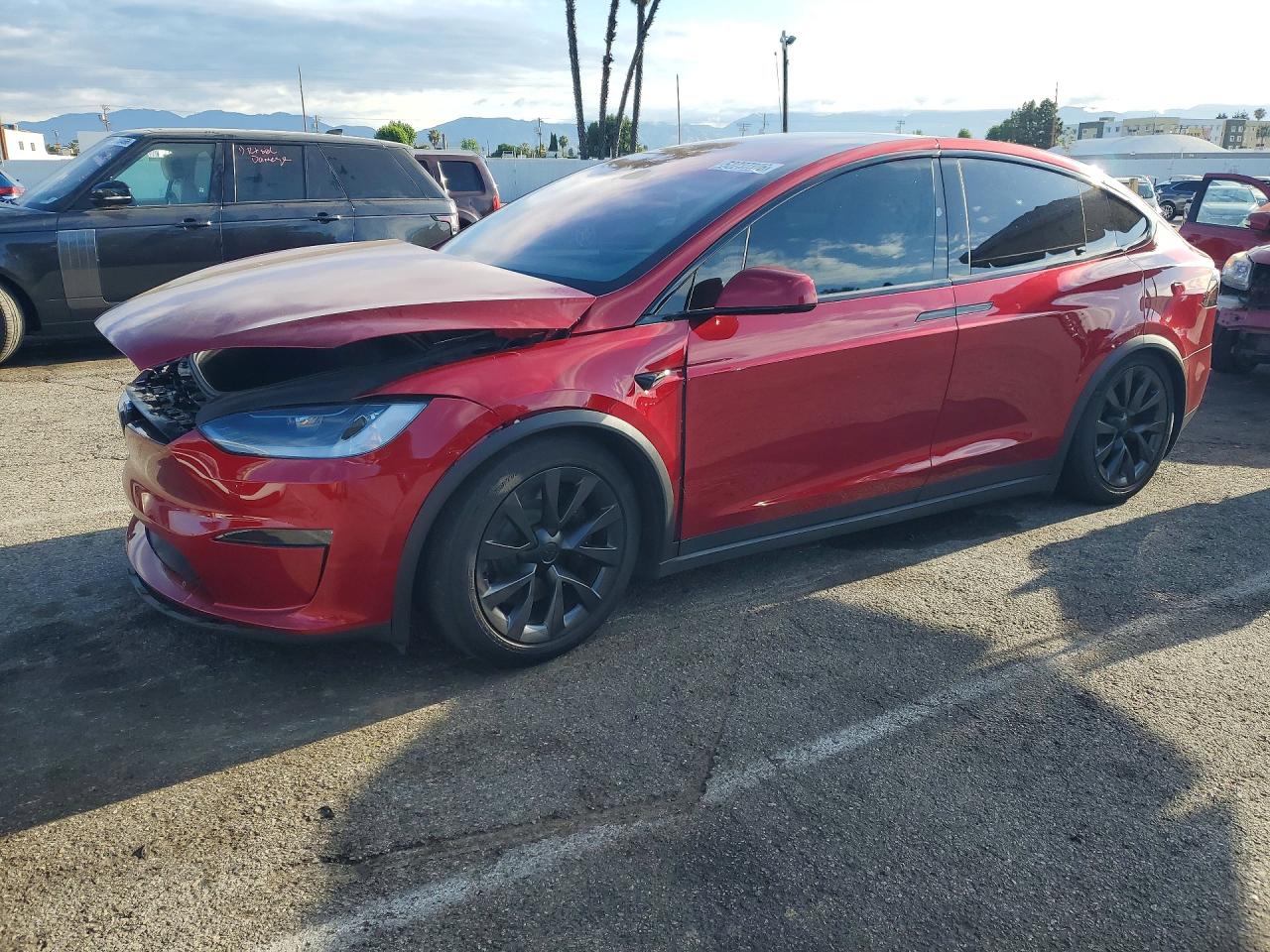 2024 Tesla Model X VIN 7SAXCAE59RF442017 COPART salvage auction — Front End, CA - SALVAGE CERTIFICATE, sold $32,000 on 2026-06-26 (photo 1)