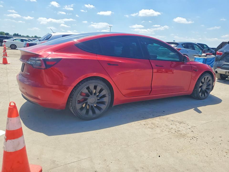 2022 Tesla Model 3 VIN 5YJ3E1EC0NF322881 COPART salvage auction — HAIL, TX - CERTIFICATE OF TITLE, sold $6,200 on 2026-07-30 (photo 3)