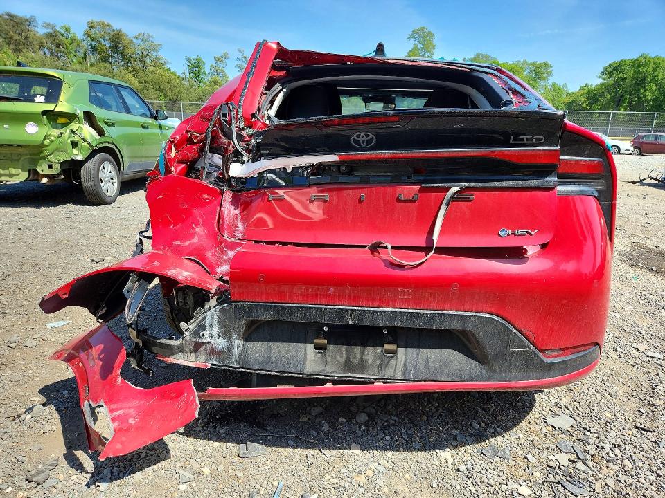 2024 Toyota Prius VIN JTDADABU8R3017817 COPART salvage auction — REAR END, Md - Cert Of Salvage > 75% Damage, sold $8,700 on 2026-07-31 (photo 6)