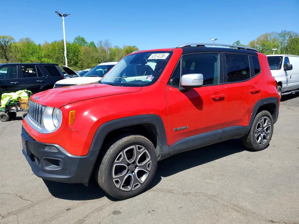 2015 Jeep Renegade VIN ZACCJBDT5FPC04726 COPART salvage auction — FRONT END, Nj - Certificate Of Title, sold $2,600 on 2026-07-31 (photo 1)