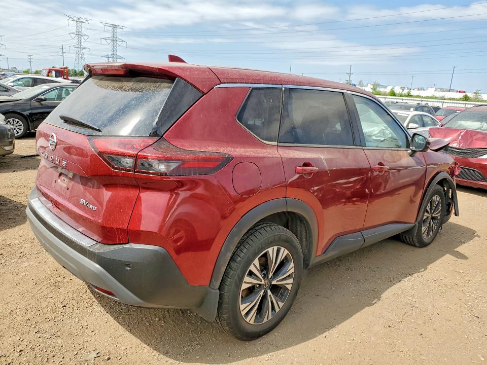 2021 Nissan Rogue VIN JN8AT3BB5MW220110 COPART salvage auction — FRONT END, IL - SALVAGE CERTIFICATE, sold $2,850 on 2026-07-28 (photo 3)