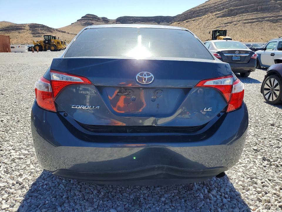 2016 Toyota Corolla VIN 5YFBURHE2GP557428 COPART salvage auction — REAR END, Id - Salvage Certificate Of Title, sold $3,600 on 2026-07-29 (photo 6)