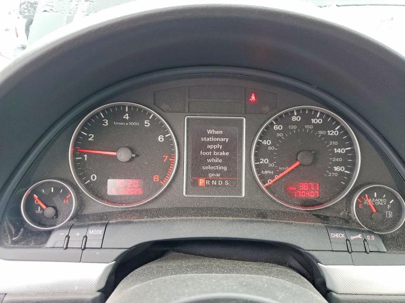 2006 Audi A4 VIN WAUDF78E26A227957 COPART salvage auction — FRONT END, Il - Salvage Certificate, sold $325 on 2026-07-02 (photo 9)