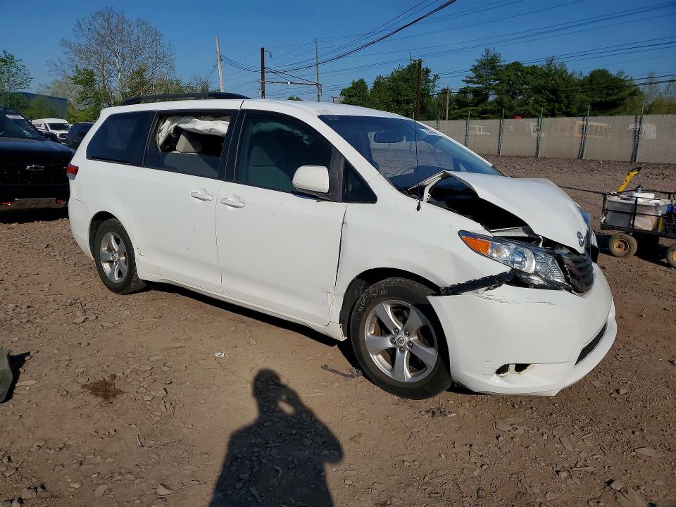 2011 Toyota Sienna VIN 5TDKK3DC8BS109511 COPART salvage auction — FRONT END, PA - CERTIFICATE OF SALVAGE, sold $1,150 on 2026-07-27 (photo 4)