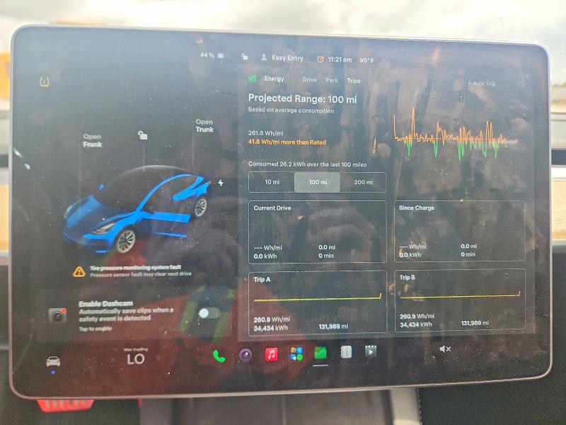 2022 Tesla Model 3 VIN 5YJ3E1EBXNF187030 COPART salvage auction — FRONT END, Fl - Certificate Of Destruction, sold $7,100 on 2026-07-14 (photo 9)