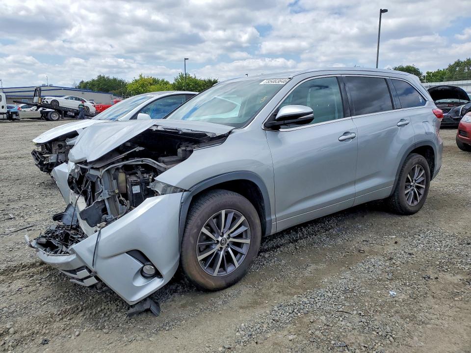 2017 Toyota Highlander VIN 5TDKZRFH9HS513174 COPART salvage auction — FRONT END, CA - SALVAGE CERTIFICATE, sold $7,000 on 2026-07-14 (photo 1)