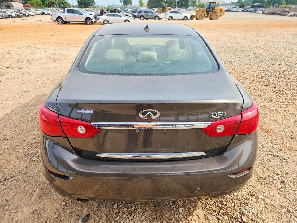 2014 Infiniti Q50 VIN JN1BV7AP6EM682481 COPART salvage auction — ALL OVER, AL - CERT OF TITLE-SALVAGE TITLE, sold $2,800 on 2026-07-08 (photo 6)