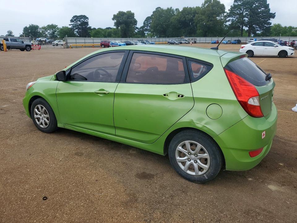 2013 Hyundai Accent VIN KMHCT5AE7DU129326 COPART salvage auction — FRONT END, Tx - Salvage Vehicle Title, sold $400 on 2026-07-20 (photo 2)