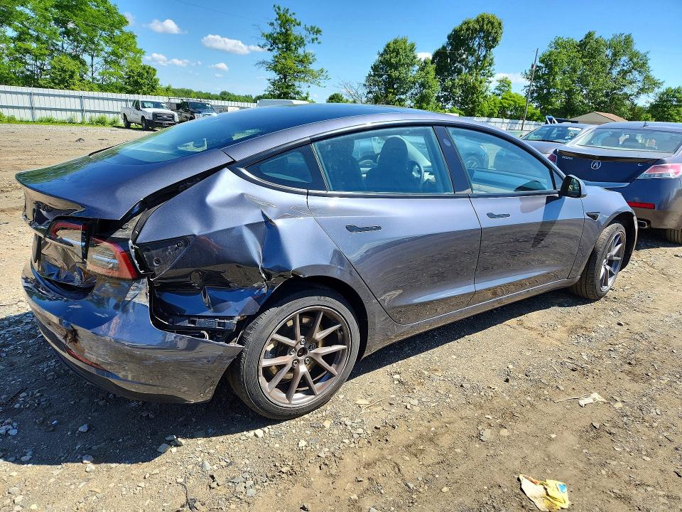 2023 Tesla Model 3 VIN 5YJ3E1EA8PF670798 COPART salvage auction — FRONT END, Nj - Cert Of Title-Salvage, sold $6,400 on 2026-07-08 (photo 3)