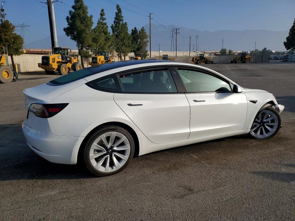 2021 Tesla Model 3 VIN 5YJ3E1EA3MF061467 COPART salvage auction — FRONT END, Ca - Salvage Certificate, sold $5,500 on 2026-07-30 (photo 3)