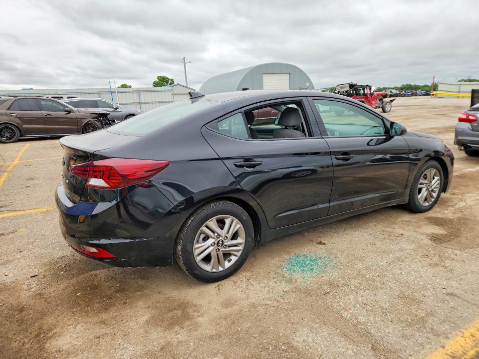 2019 Hyundai Elantra VIN KMHD84LF1KU730377 COPART salvage auction — VANDALISM, KS - CERT OF TITLE-SALVAGE, sold $2,700 on 2026-07-15 (photo 3)