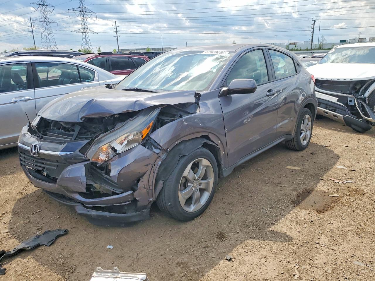 2017 Honda HR-V VIN 3CZRU6H35HM704839 COPART salvage auction — Front End, IL - SALVAGE CERTIFICATE, sold $3,800 on 2026-06-30 (photo 1)