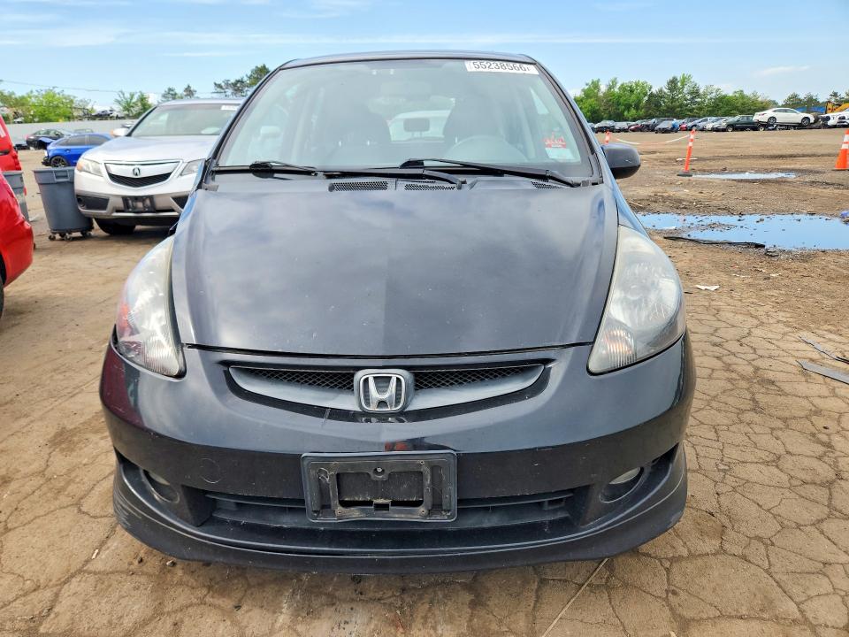 2007 Honda Fit VIN JHMGD38687S015002 COPART salvage auction — FRONT END, CT - CERT OF TITLE-SALVAGE, sold $650 on 2026-07-14 (photo 5)