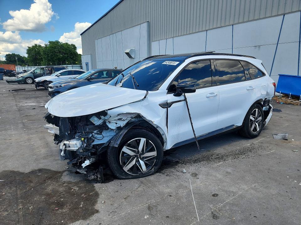 2023 Kia Sorento VIN 5XYRL4LC5PG201571 COPART salvage auction — FRONT END, Fl - Certificate Of Destruction, sold $3,750 on 2026-07-08 (photo 1)
