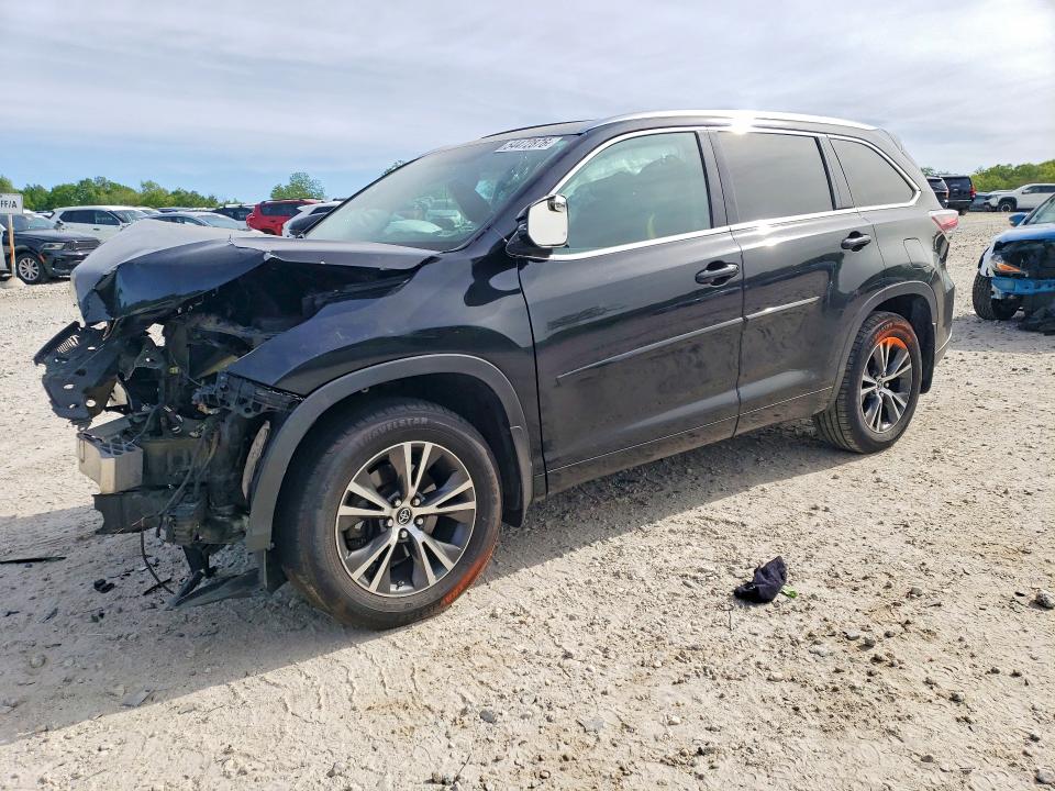 2016 Toyota Highlander VIN 5TDJKRFH1GS289655 COPART salvage auction — FRONT END, Ma - Cert Of Title-Reconstrctd Coll, sold $2,300 on 2026-07-22 (photo 1)