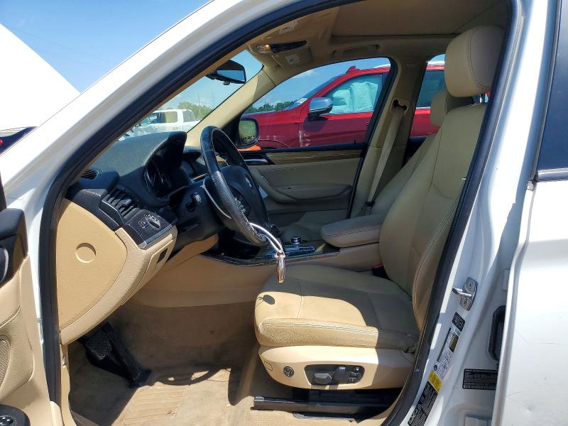 2014 BMW X3 VIN 5UXWX9C56E0D21387 COPART salvage auction — FRONT END, Tx - Nonrepairable Title, sold $725 on 2026-07-02 (photo 7)