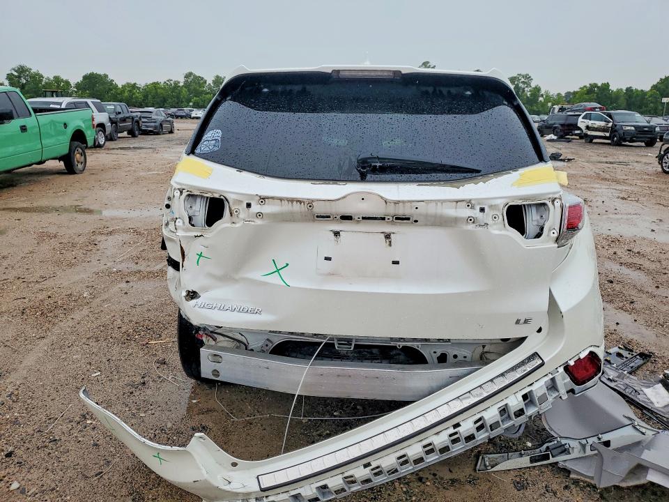 2016 Toyota VIN 5TDZKRFH9GS122558 COPART salvage auction — REAR END, Tx - Salvage Vehicle Title, sold $5,400 on 2026-07-21 (photo 6)