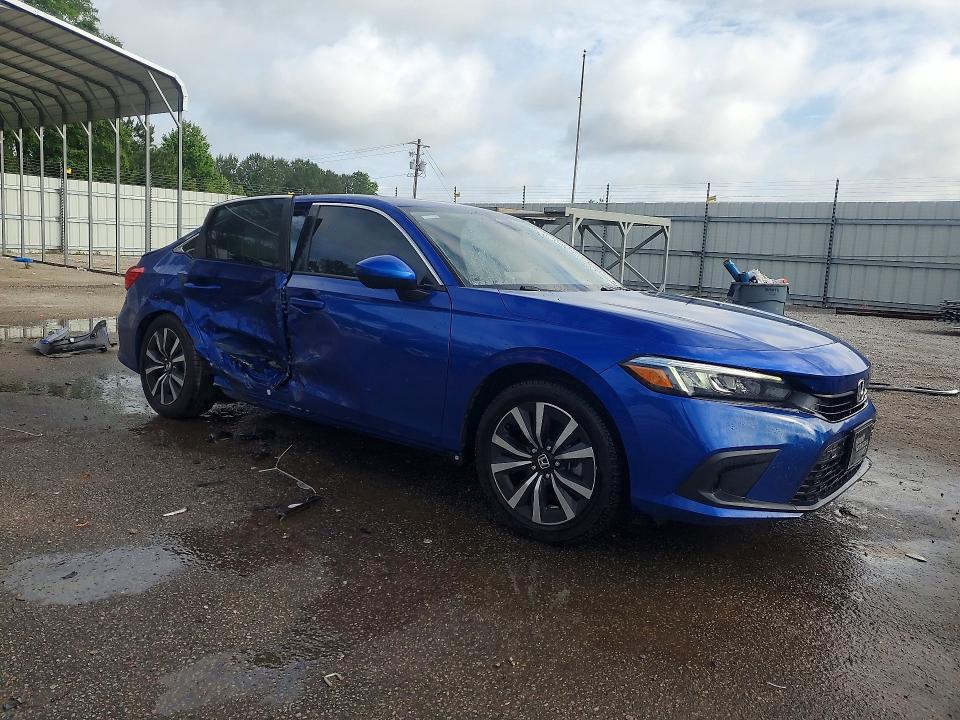 2022 Honda Civic VIN 2HGFE1F77NH307224 COPART salvage auction — SIDE, Sc - Cert Of Title-Salvage, sold $4,950 on 2026-07-20 (photo 4)