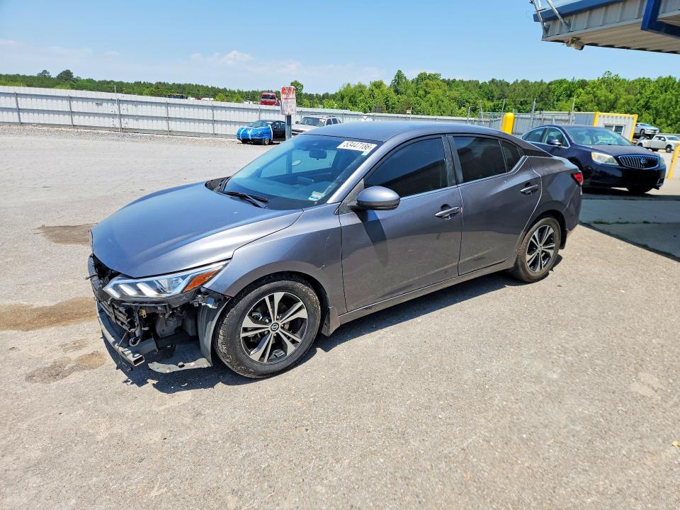 2020 Nissan Sentra VIN 3N1AB8CV9LY214602 COPART salvage auction — FRONT END, Tn - Salvage Certificate, sold $2,300 on 2026-07-02 (photo 1)