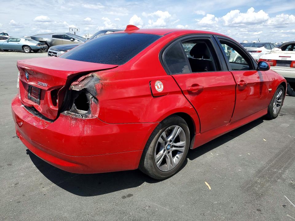 2008 BMW 3 series VIN WBAVC53568F009373 COPART salvage auction — BURN, CA - SALVAGE CERTIFICATE, sold $600 on 2026-07-27 (photo 3)