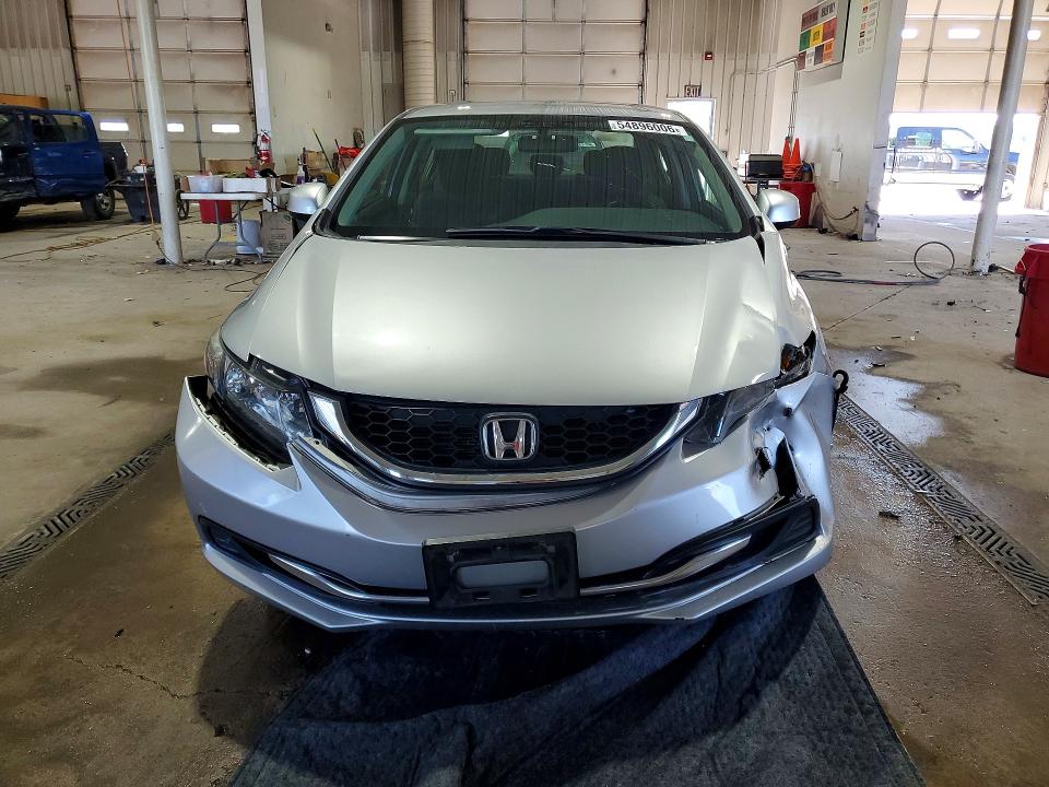 2013 Honda VIN 2HGFB2F50DH581070 COPART salvage auction — FRONT END, Md - Cert Of Salvage > 75% Damage, sold $2,300 on 2026-07-02 (photo 5)