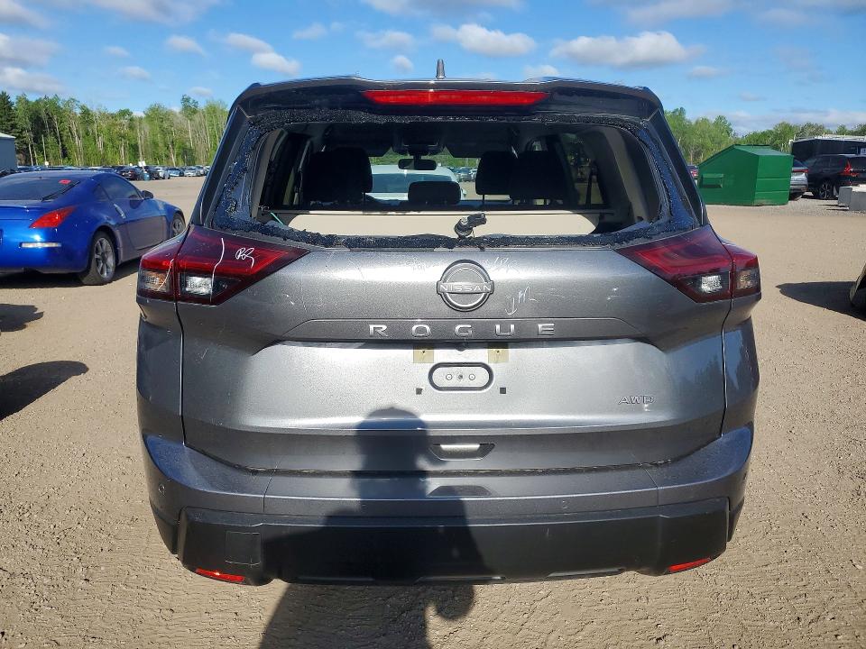 2025 Nissan Rogue VIN JN8BT3AB0SW166198 COPART salvage auction — REAR END, On - Permit No Brand - Unfit, sold $12,800 on 2026-07-14 (photo 6)