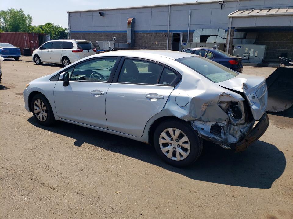 2012 Honda VIN 2HGFB2F54CH522327 COPART salvage auction — REAR END, CT - CERT OF TITLE-SALVAGE, sold $575 on 2026-07-02 (photo 2)