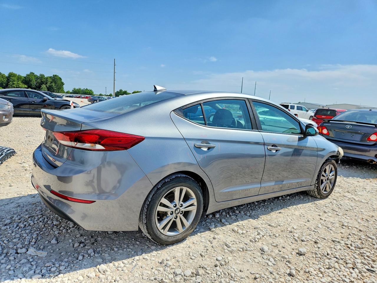 2018 Hyundai Elantra VIN KMHD84LF0JU590966 COPART salvage auction — Front End, TX - SALVAGE VEHICLE TITLE (P), sold $1,900 on 2026-07-09 (photo 3)