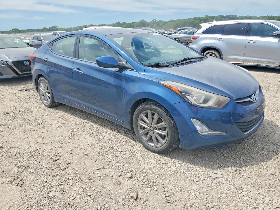 2014 Hyundai Elantra VIN KMHDH4AE2EU055198 COPART salvage auction — HAIL, Ks - Cert Of Title-Salvage, sold $1,700 on 2026-07-28 (photo 4)