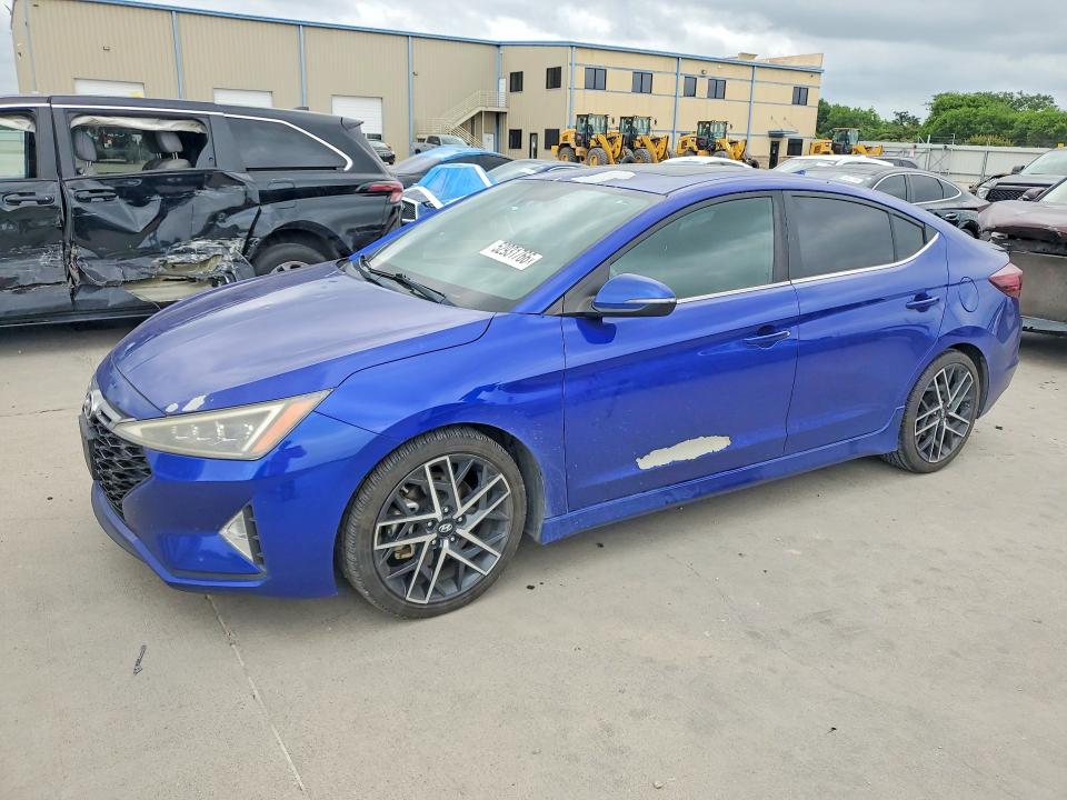 2020 Hyundai Elantra VIN KMHD04LB4LU934466 COPART salvage auction — HAIL, Tx - Salvage Vehicle Title, sold $2,550 on 2026-08-03 (photo 1)