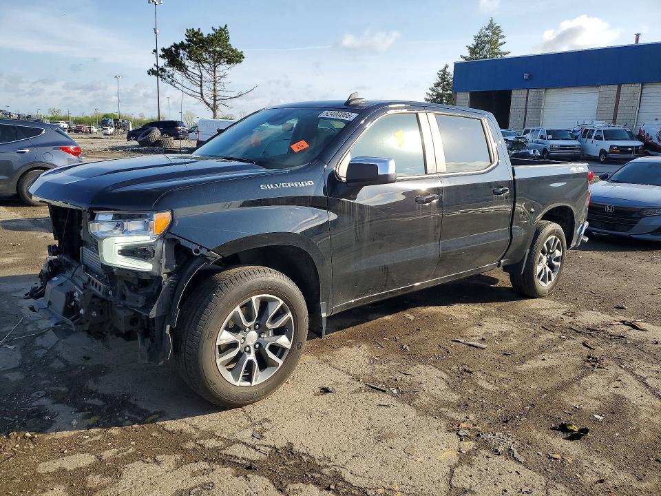 2024 Chevrolet Silverado VIN 1GCPDKEK7RZ215599 COPART salvage auction — FRONT END, Mi - Certificate Of Title, sold $12,400 on 2026-07-31 (photo 1)