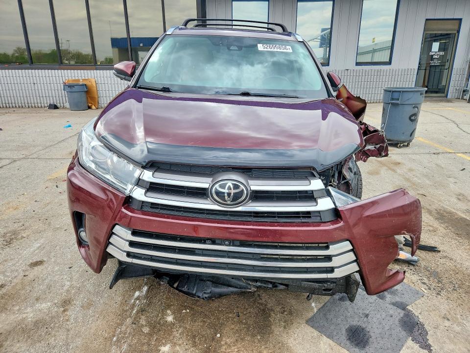 2018 Toyota Highlander VIN 5TDDZRFH3JS806535 COPART salvage auction — FRONT END, In - Certificate Of Title, sold $8,100 on 2026-07-13 (photo 5)