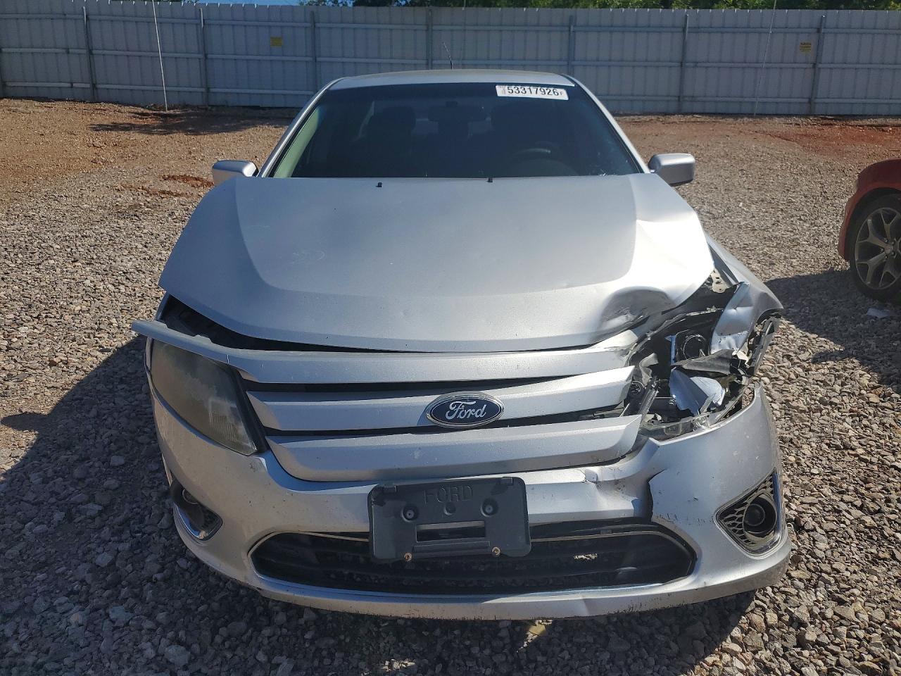 2012 Ford Fusion VIN 3FAHP0JA7CR130535 COPART salvage auction — Front End, OK - CERT OF TITLE-SALVAGE, sold $425 on 2026-07-09 (photo 5)