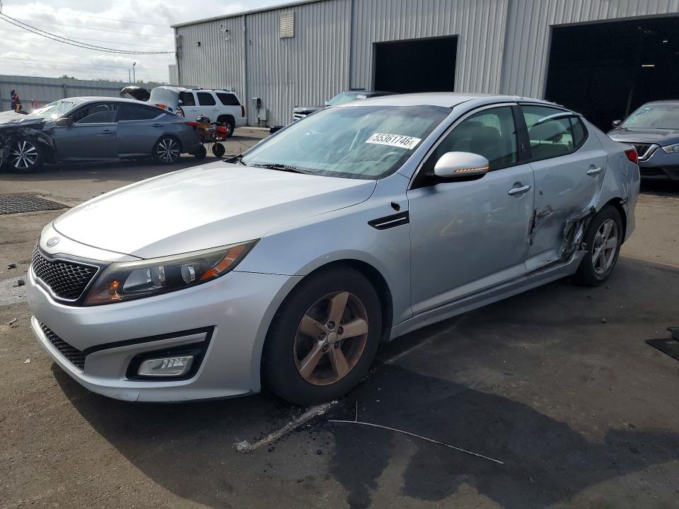 2015 Kia Optima VIN 5XXGM4A71FG459812 COPART salvage auction — SIDE, Fl - Cert Of Title Slvg Rebuildable, sold $675 on 2026-07-20 (photo 1)