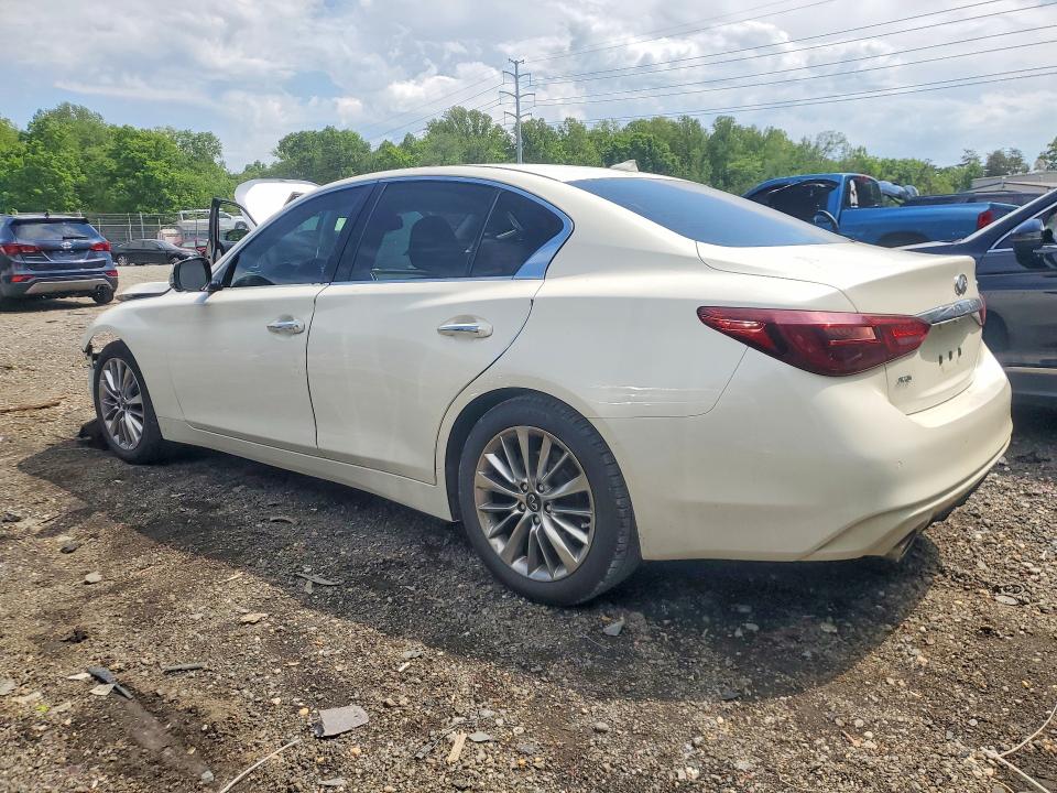 2021 Infiniti Q50 VIN JN1EV7BR4MM754127 COPART salvage auction — FRONT END, Md - Cert Of Salvage > 75% Damage, sold $2,450 on 2026-07-28 (photo 2)