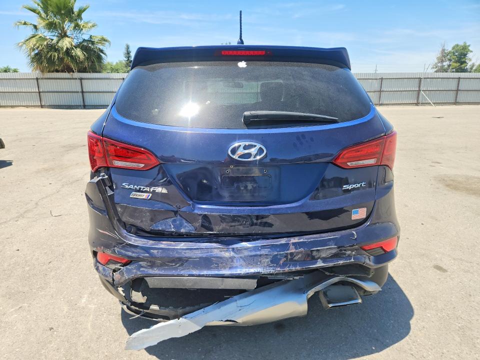 2018 Hyundai Santa fe VIN 5XYZT3LB3JG543092 COPART salvage auction — REAR END, Ca - Salvage Certificate, sold $2,050 on 2026-07-10 (photo 6)