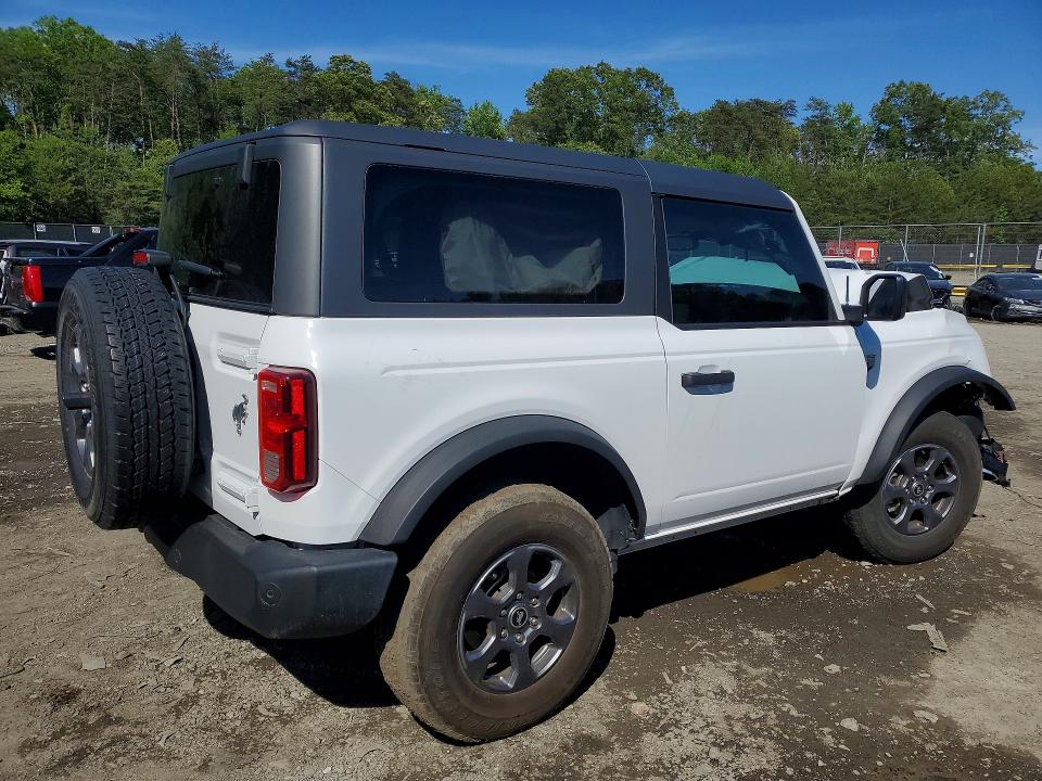2023 Ford Bronco VIN 1FMDE5AH3PLC19317 COPART salvage auction — FRONT END, Md - Cert Of Salvage > 75% Damage, sold $7,000 on 2026-07-02 (photo 3)
