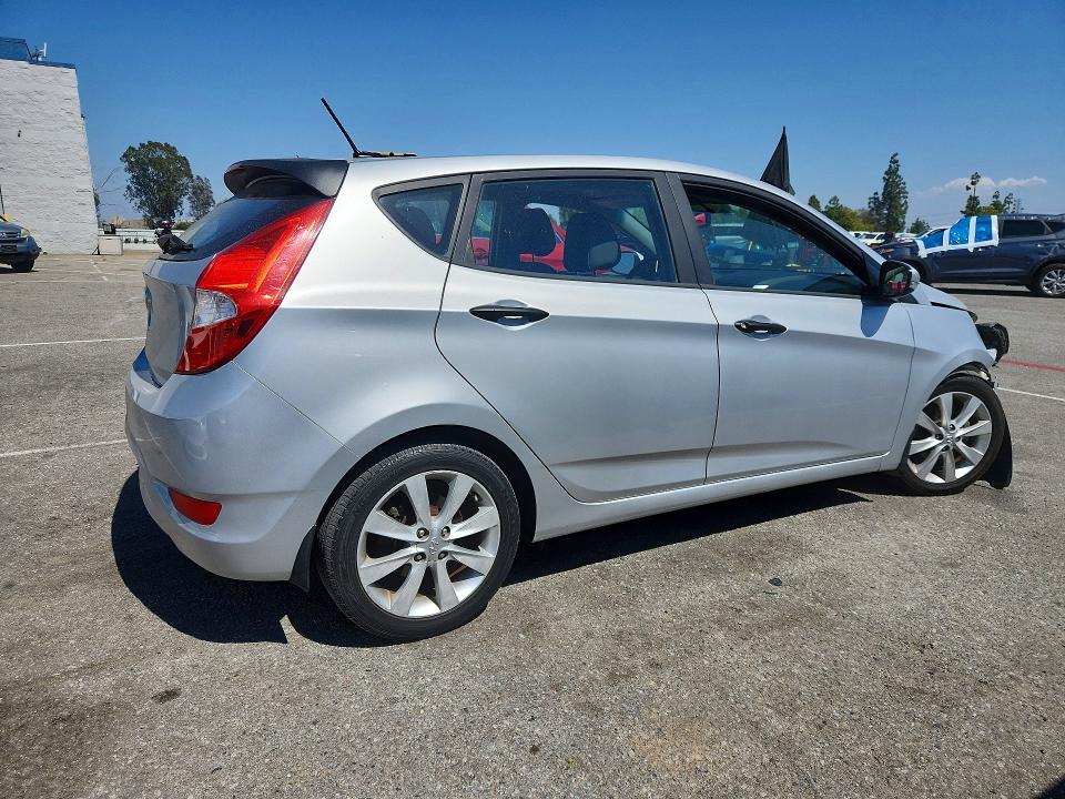 2013 Hyundai Accent VIN KMHCU5AE3DU130664 COPART salvage auction — FRONT END, Ca - Salvage Certificate, sold $925 on 2026-07-02 (photo 3)